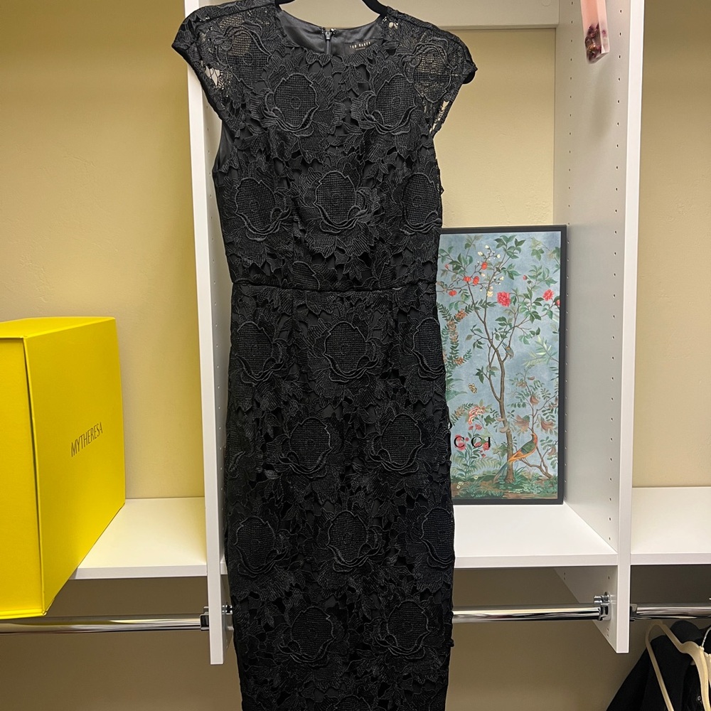 Ted Baker Black Lace Dress NWT size 0